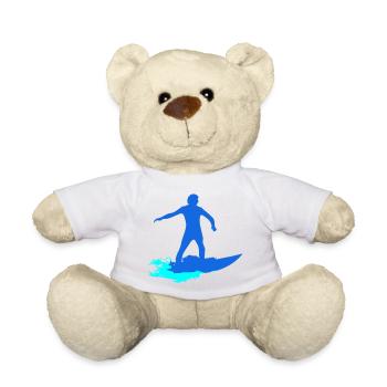 Surfer silhouette on wave - Teddy Bear - sun yellow - Front