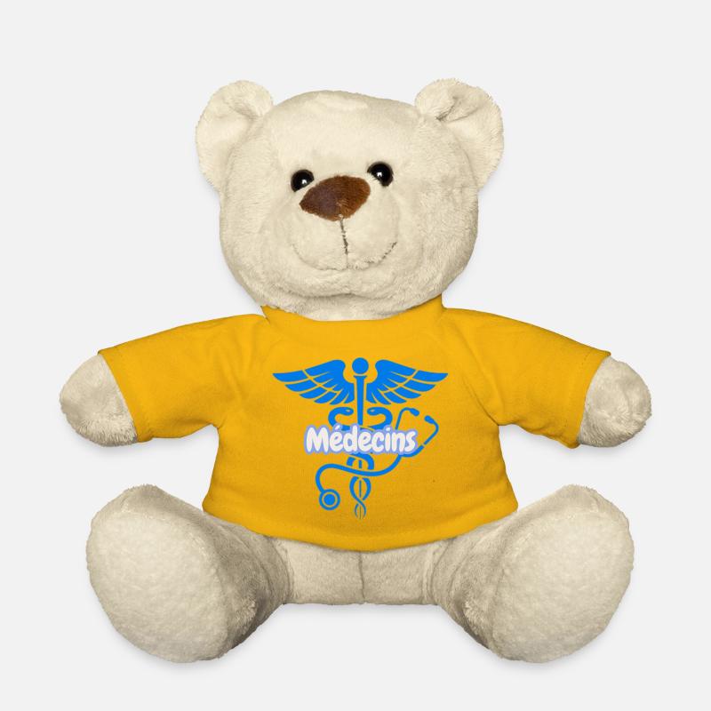 Médecins Caduceus Bleu  - Nounours - jaune soleil