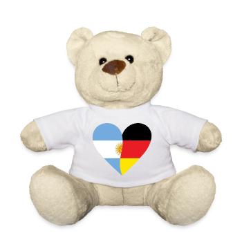 Argentina Germany Heart - Teddy - Sonnengelb - Vorne