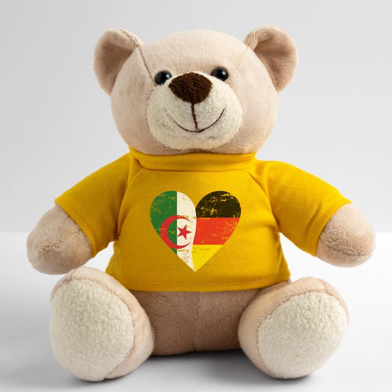 Algeria Germany Flag Heart Teddy Bear