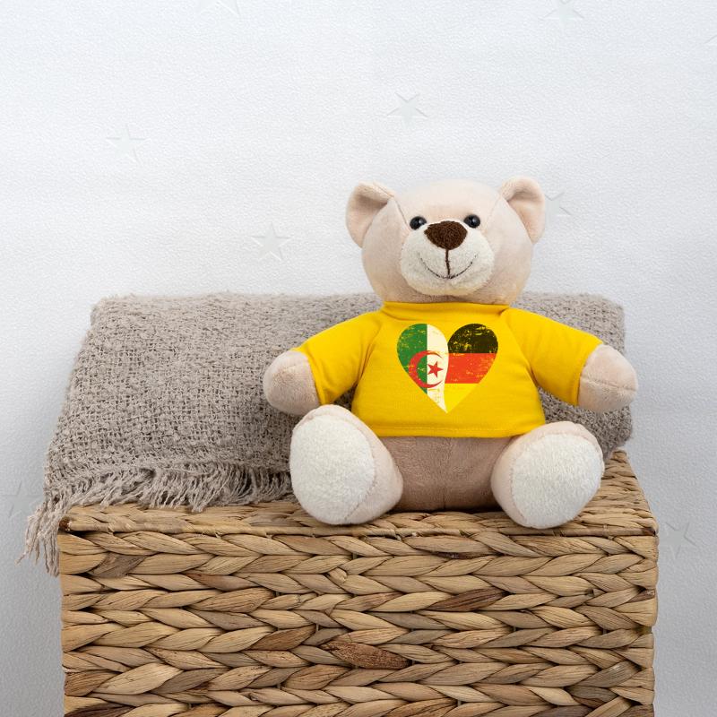Algeria Germany Flag Heart Teddy Bear