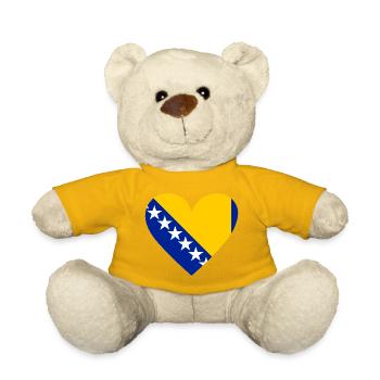 Bosnia Heart - Teddy Bear - sun yellow - Front