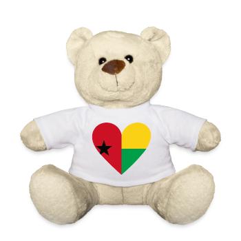 Guinea Bissau Heart - Teddy Bear - sun yellow - Front