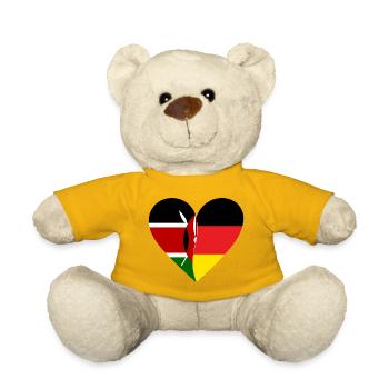 Kenya Germany Heart - Teddy - Sonnengelb - Vorne