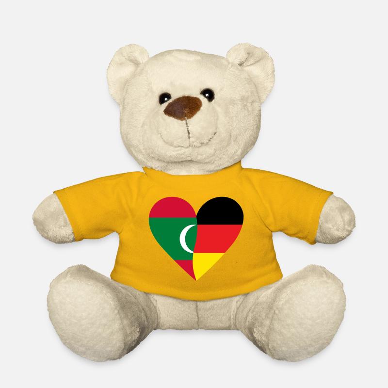 Maldives Germany Heart - Teddy - Sonnengelb