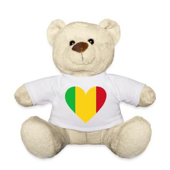 Mali Heart - Teddy Bear - sun yellow - Front