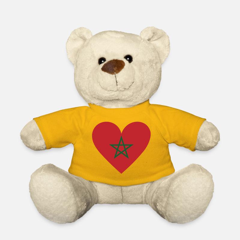 Cœur Maroc - Nounours - jaune soleil