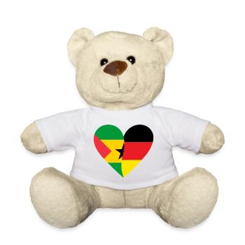 Sao Tomé-et-Príncipe, Allemagne, Cœur - Nounours - jaune soleil - Devant