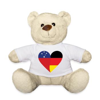 Samoa Germany Heart - Teddy Bear - sun yellow - Front