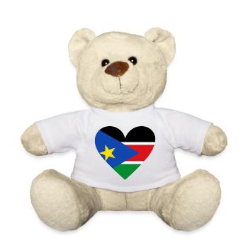 South Sudan Heart - Teddy Bear - sun yellow - Front