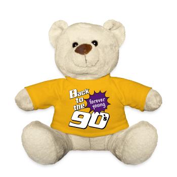 90s Party , Theme Party , forever Young (25) - Teddy Bear - sun yellow - Front