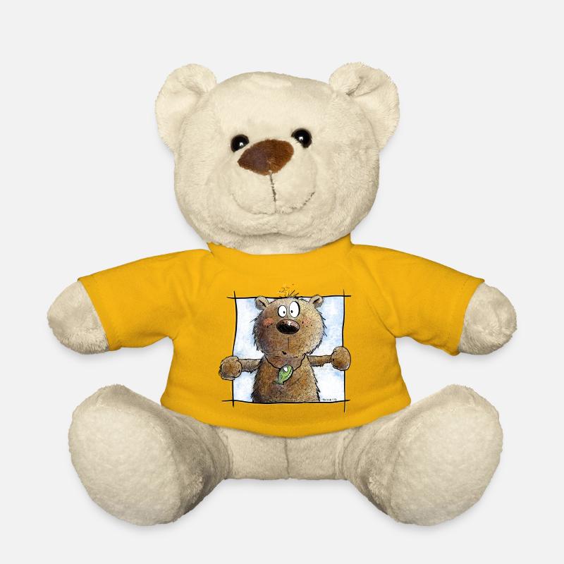 Droll Brown Bear I Wild Animal Comic - Teddy Bear - sun yellow