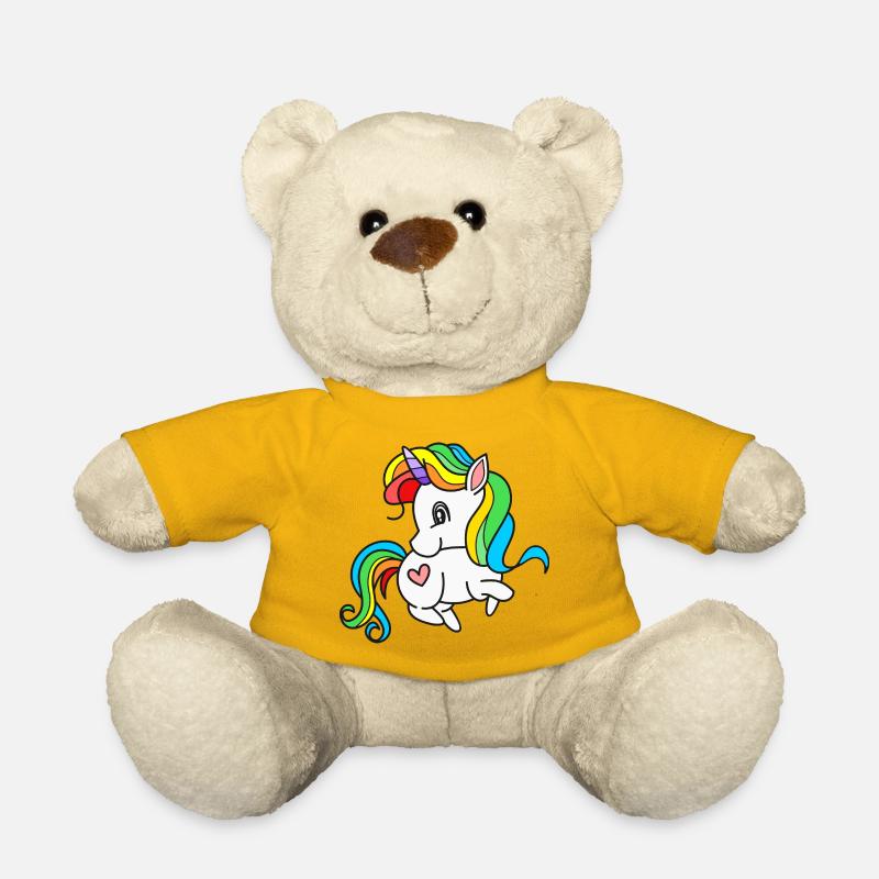 Einhorn Einhörner - Teddy - Sonnengelb