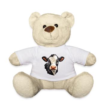 Holsteiner Calf Farm Gift FarmerCow Head - Teddy Bear - sun yellow - Front