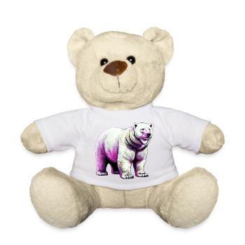 White polar bear - Teddy Bear - sun yellow - Front