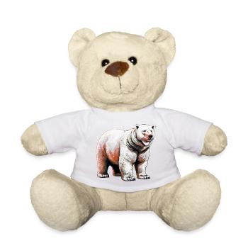 White polar bear - Teddy Bear - sun yellow - Front