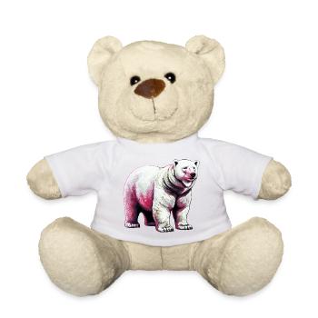 White polar bear - Teddy Bear - sun yellow - Front