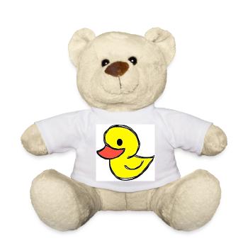 Cheerful duckling cartoon - Teddy Bear - sun yellow - Front