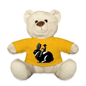 Rabbit Rider (nur Motiv - ohne Kontur, 2-farbig) - Teddy - Sonnengelb - Vorne