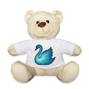Soul Animal and Guardian Being: Swan - Teddy Bear - sun yellow - Front