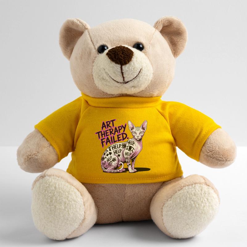 Cat Art Therapy Fail Teddy Bear