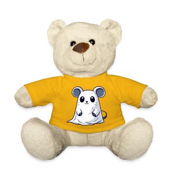 Souris Halloween fantôme - Nounours - jaune soleil - Devant
