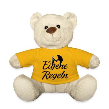 Vater und Kind Silhouette - Teddy - Sonnengelb - Vorne
