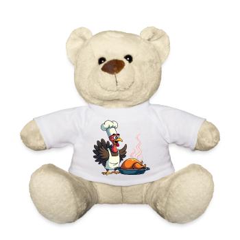 Thanksgiving Turkey Cook - Teddy Bear - sun yellow - Front
