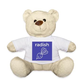 Radish line style on blue - Teddy Bear - sun yellow - Front