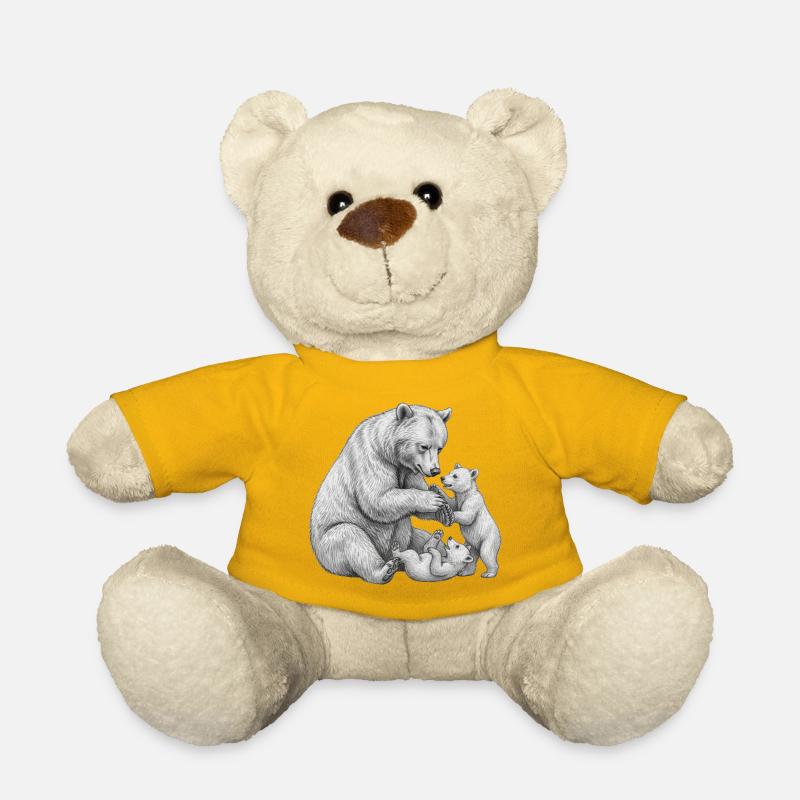 Bärin und ihre Jungen - Teddy - Sonnengelb