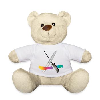 Manicure Tools with Gradient Illustration - Teddy Bear - sun yellow - Front