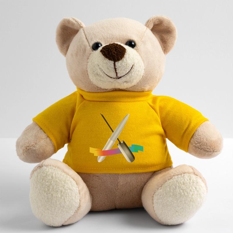 Manicure Tools with Gradient Illustration Teddy Bear
