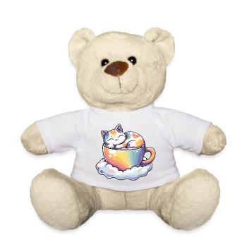 Cats in Rainbow Teacup - Teddy Bear - sun yellow - Front