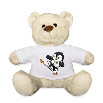Karate Penguin Martial Arts Martial Arts Kick - Teddy Bear - sun yellow - Front
