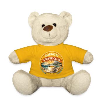 Croatia Adriatic Coffee Club Retro Logo - Teddy Bear - sun yellow - Front