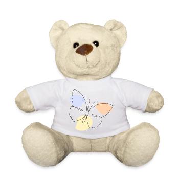 Minimal Butterfly Line Art Aesthetic Boho Shirt - Teddy - Sonnengelb - Vorne