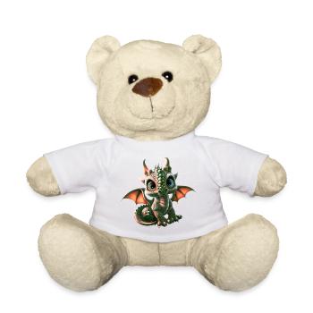Little Dragon Friend: Cute Baby Dragon - Teddy Bear - sun yellow - Front