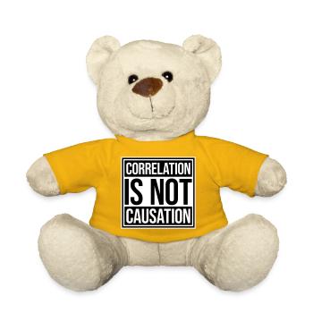 Correlation Is Not Causation Nerd Science - Teddy Bear - sun yellow - Front