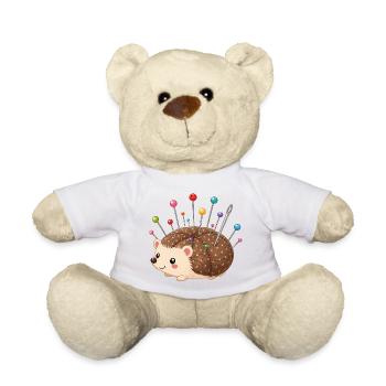 Hedgehog pincushion for seamstresses - Teddy Bear - sun yellow - Front