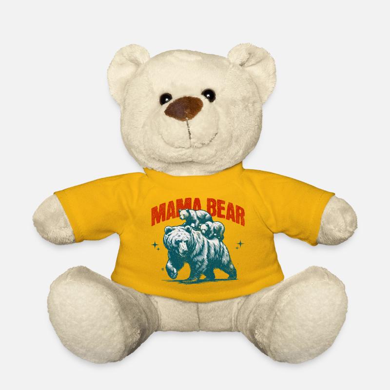 Mama Bär Bärenmama Mutterliebe Geschenk für Mami - Teddy - Sonnengelb