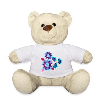 Hypnotic flowers - Neon flowers - Teddy Bear - sun yellow - Front