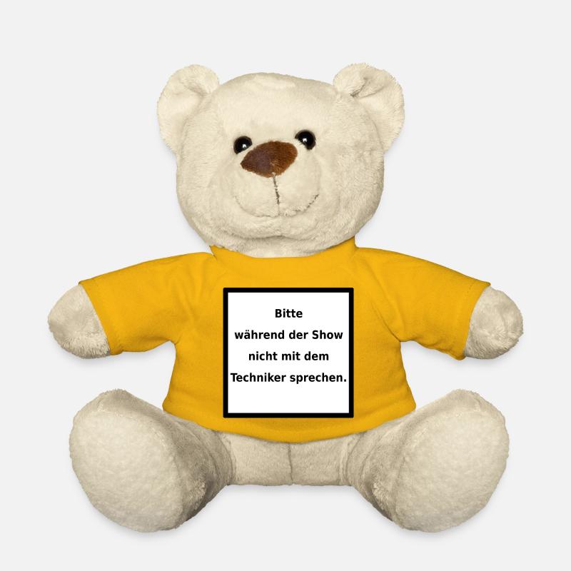 Warnhinweis: Techniker. (black/white) - Teddy - Sonnengelb