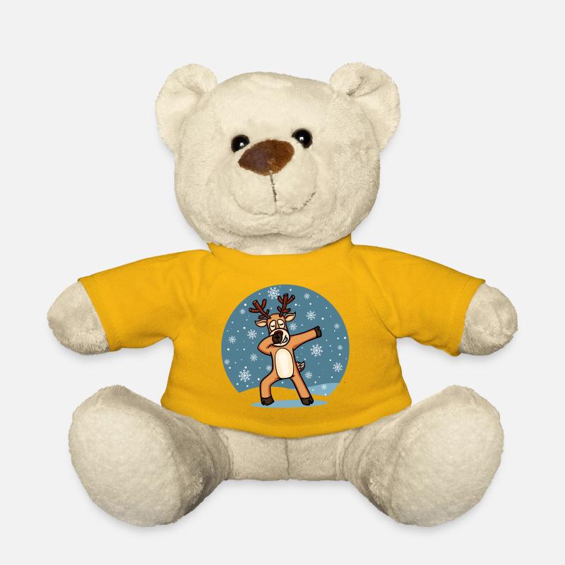 Süßes Dab Dabbing Rentier Tanzen Weihnachten Xmas - Teddy - Sonnengelb