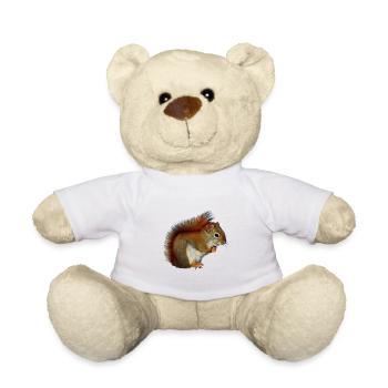 Eichorn squirrel nuts forest photo gift - Teddy Bear - sun yellow - Front