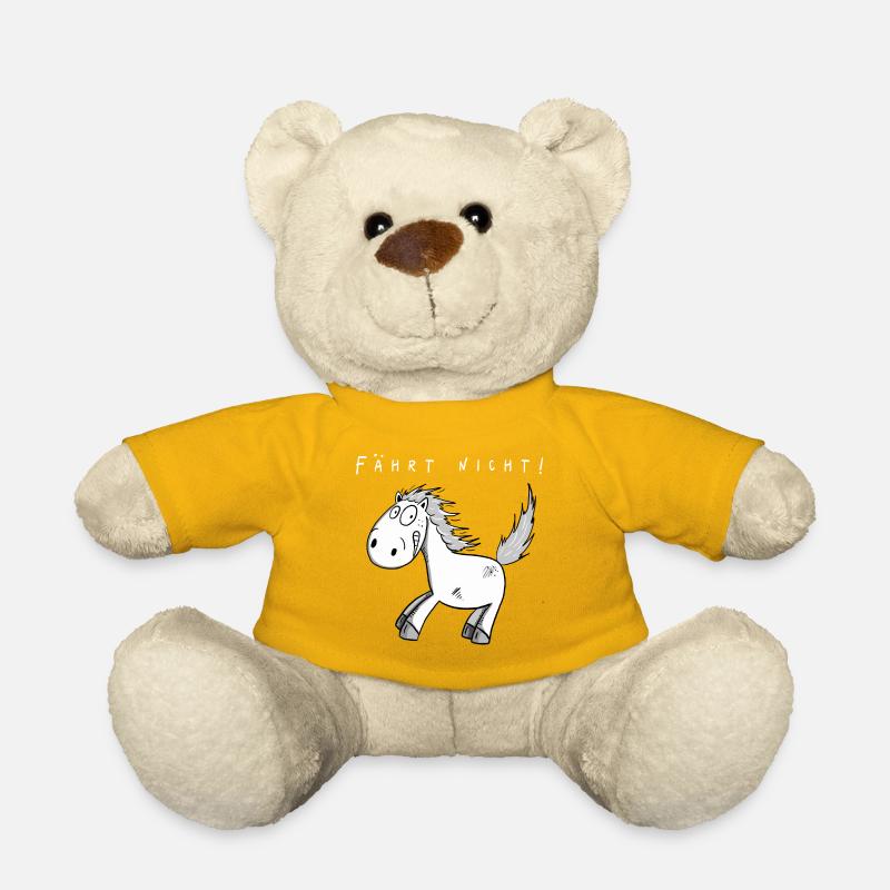 Fährt Nicht I Lustiges Pferde Comic Geschenk - Teddy - Sonnengelb