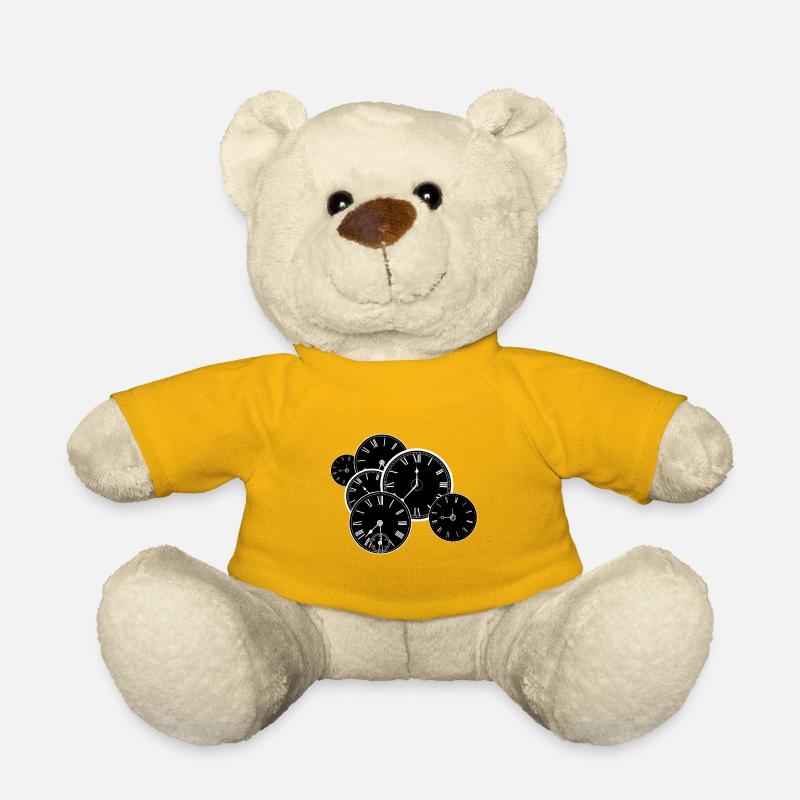 Horloge antique - Nounours - jaune soleil