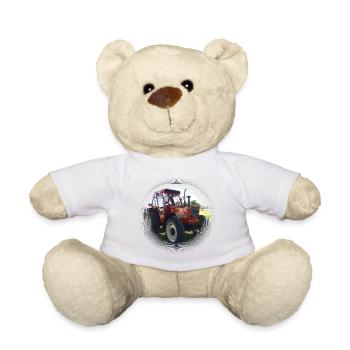 Roter Traktor Feldlandschaft - Teddy - Sonnengelb - Vorne