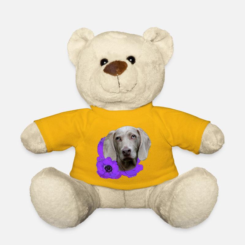 Anemonen mit Weimaraner, jagdhund Liebhaber - Teddy - Sonnengelb