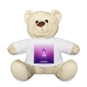 affiche de yoga mandala - Nounours - jaune soleil - Devant