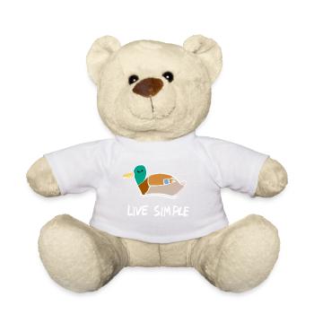 Live Simple Beautiful-Bird Design Benutzerdefinierter Text - Teddy - Sonnengelb - Vorne
